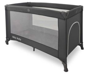 Cestovní postýlka Mirage Milly Mally – ohrádka i lůžko na cesty, dark grey
