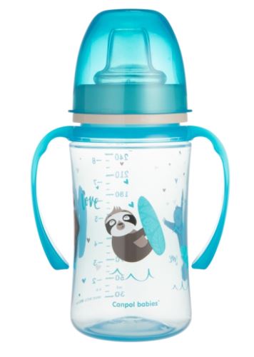Canpol babies Nevylévací hrníček EasyStart - Panda - modrá