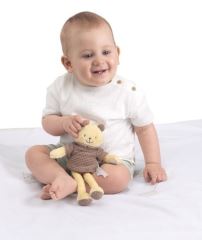 CHICCO plyšový medvídek s chrastítkem My Sweet Doudou. béžový (1)
