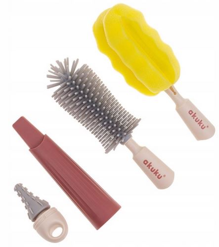 Kartáč na láhve a savičky 3v1 - mix barev (1)