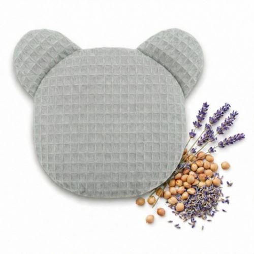 Termofor TEDDY- nahřívací polštářek s třešňovými pecičkami a levandulí - šedý