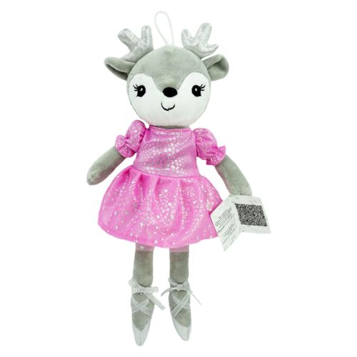 Hadrová panenka, srnka Baletka, 35 cm - růžová