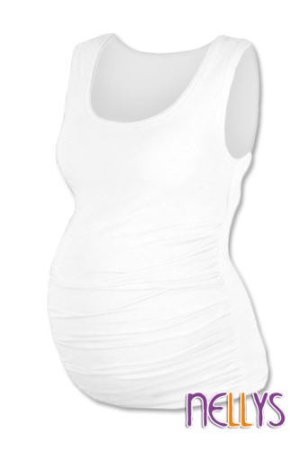 Be MaaMaa Top, tílko DANA  nejen pro těhotné  - bílá, vel. S/M (60616)