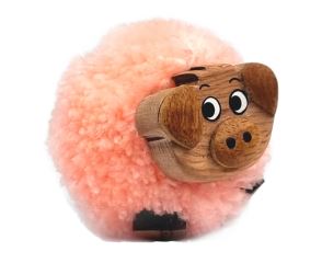 2Kids Toys Dřevěná magnetka velká pompon Prase (2)