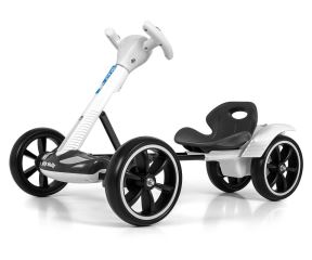 Elektrický gokart BOLT, dětská motokára s dálkovým ovládáním, LED, Bluetooth, bílé