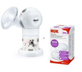NUK Elektrická odsávačka mléka Luna + vložky do podprsenky 30 ks