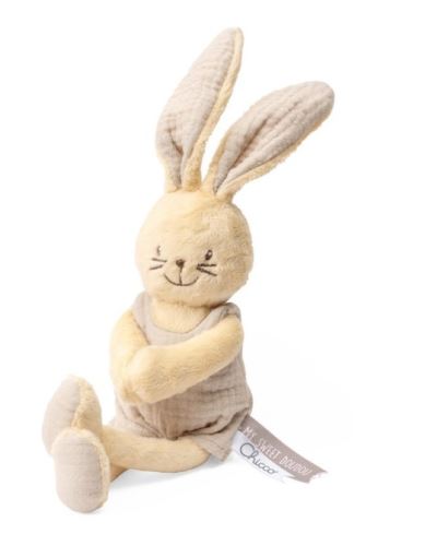 CHICCO plyšový králíček s chrastítkem My Sweet Doudou - krémový
