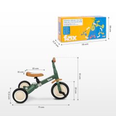 Multifunkční dětské odrážedlo,  kolo 4v1 Fox - béžové (3)