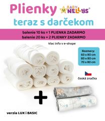 Kvalitní bavlněné pleny TETRA BASIC 80x80cm, 10ks v bal. + 1 ks zdarma (4)