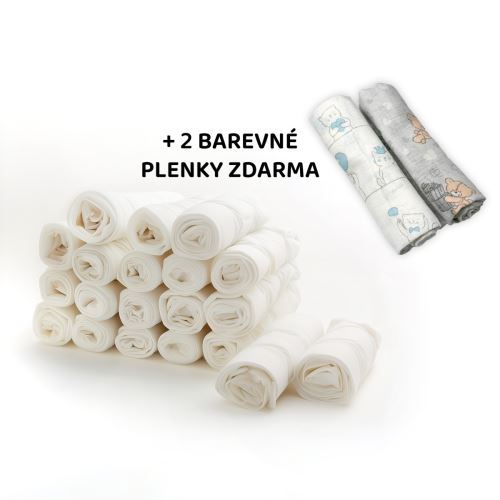 Kvalitní bavlněné pleny TETRA LUX 60x80cm, 20ks v bal. + 2 zdarma (3)