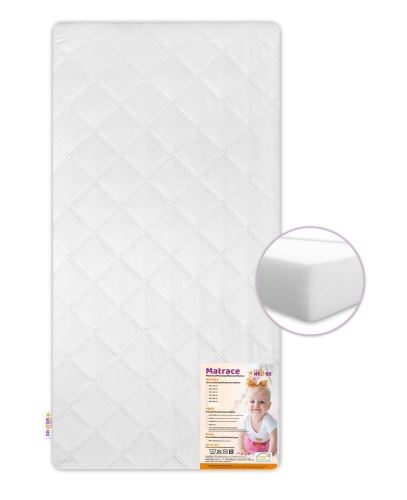 Matrace do dětské postele Baby Nellys, pěna 160x90x10cm - bílá (3)