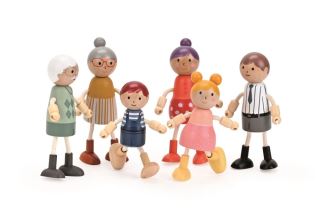 Dřevěné panenky Rodinka, 6 ks – Lelin (1)