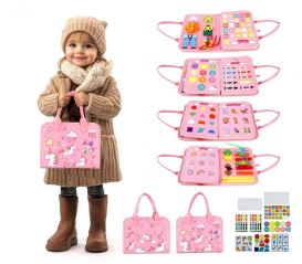 Senzorická látková kniha 2Kids Toys, montessori hračka pro rozvoj motoriky Jednorožec 3 (1)