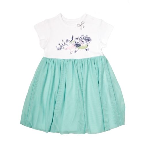 Dětské šaty Nicol, Mořská víla - zeleno/bílé